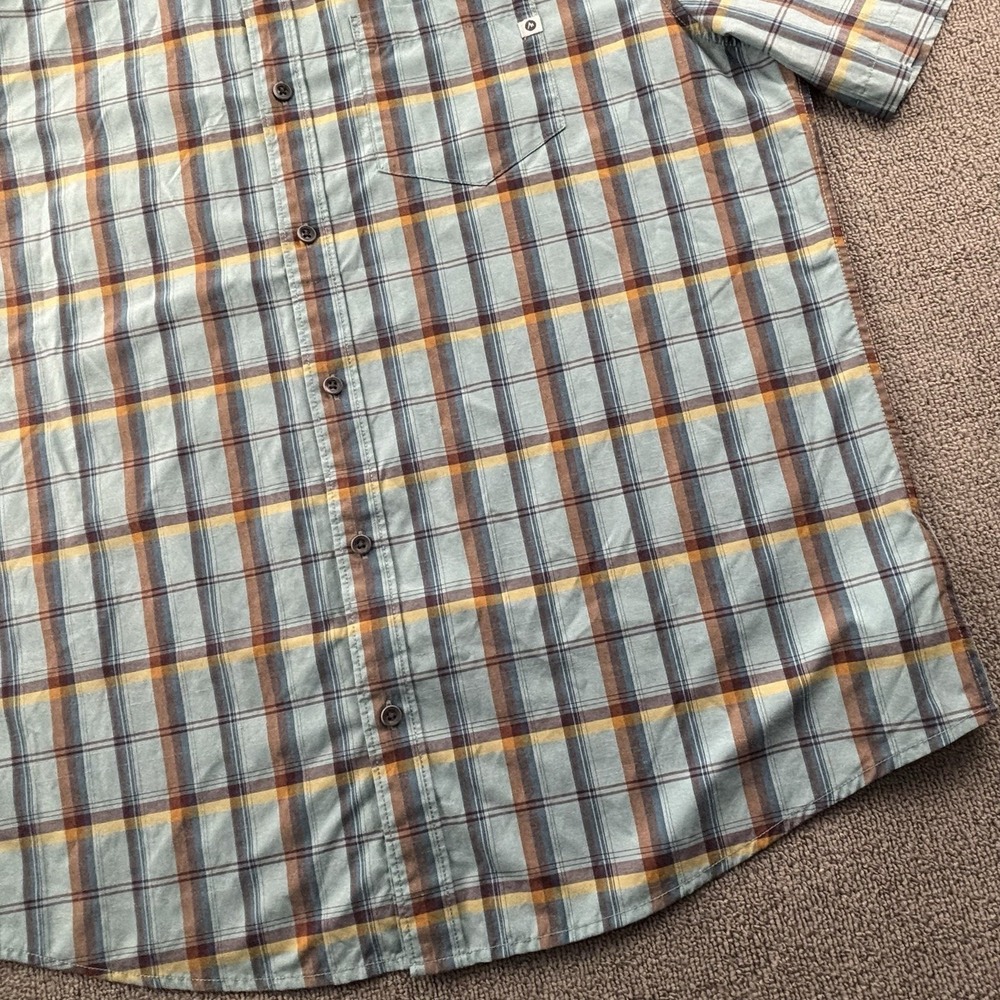 Marmot Shirt Adult Extra Large Check button Up Short Sleeve Outdoor Casual Men's - Picture 5 of 14